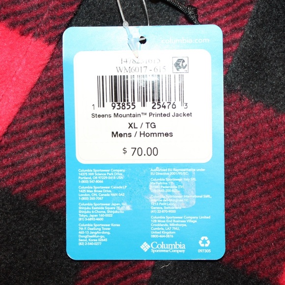 Columbia Buffalo plaid fleece jacket (men’s XL) (NWT) - Picture 8 of 9